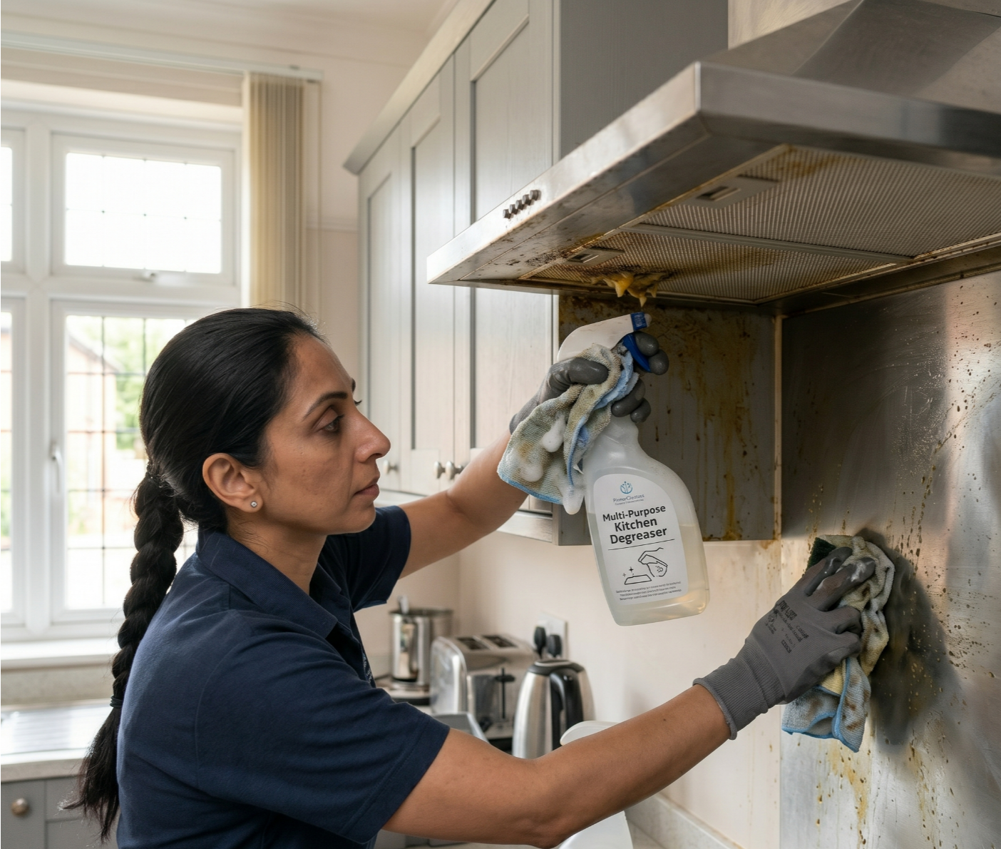 Detailed kitchen cleaning during end of tenancy service in Pinner